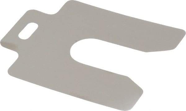 Made in USA - 20 Piece, 3 Inch Long x 3 Inch Wide x 0.004 Inch Thick, Slotted Shim Stock - Stainless Steel, 7/8 Inch Wide Slot - Makers Industrial Supply