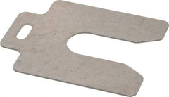 Made in USA - 10 Piece, 3 Inch Long x 3 Inch Wide x 0.05 Inch Thick, Slotted Shim Stock - Stainless Steel, 7/8 Inch Wide Slot - Makers Industrial Supply