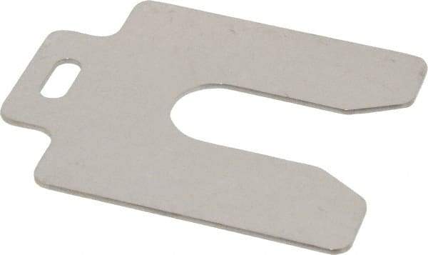 Made in USA - 10 Piece, 3 Inch Long x 3 Inch Wide x 0.062 Inch Thick, Slotted Shim Stock - Stainless Steel, 7/8 Inch Wide Slot - Makers Industrial Supply