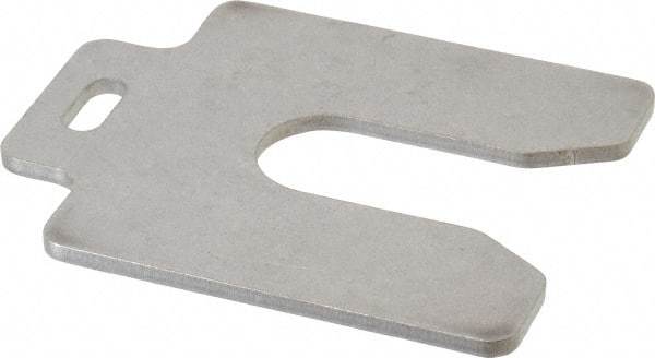 Made in USA - 5 Piece, 3 Inch Long x 3 Inch Wide x 0.125 Inch Thick, Slotted Shim Stock - Stainless Steel, 7/8 Inch Wide Slot - Makers Industrial Supply