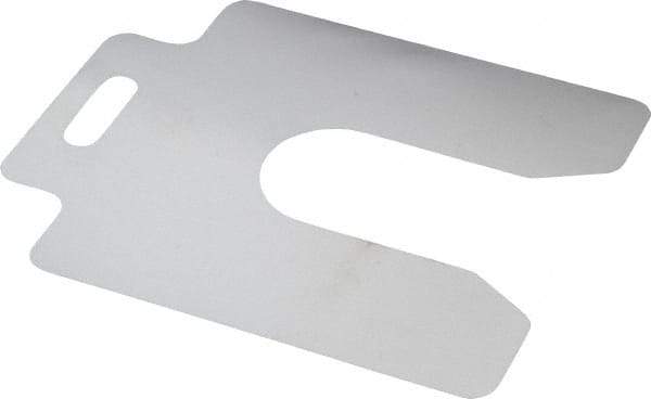 Made in USA - 20 Piece, 4 Inch Long x 4 Inch Wide x 0.001 Inch Thick, Slotted Shim Stock - Stainless Steel, 1-1/4 Inch Wide Slot - Makers Industrial Supply