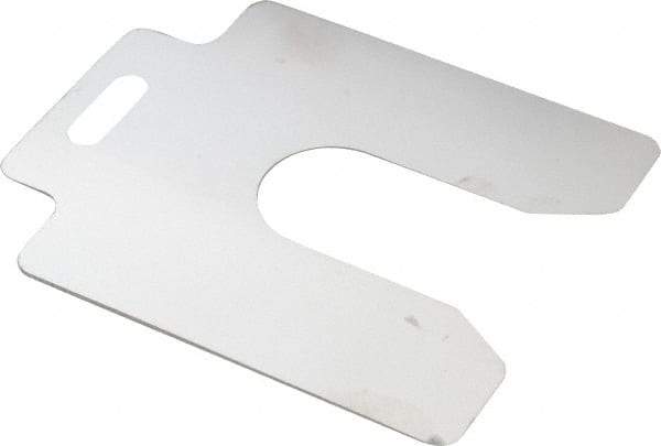 Made in USA - 20 Piece, 4 Inch Long x 4 Inch Wide x 0.003 Inch Thick, Slotted Shim Stock - Stainless Steel, 1-1/4 Inch Wide Slot - Makers Industrial Supply