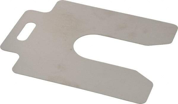 Made in USA - 20 Piece, 4 Inch Long x 4 Inch Wide x 0.02 Inch Thick, Slotted Shim Stock - Stainless Steel, 1-1/4 Inch Wide Slot - Makers Industrial Supply