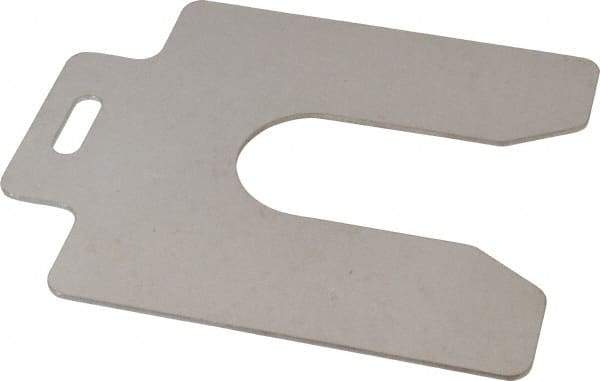 Made in USA - 10 Piece, 5 Inch Long x 5 Inch Wide x 0.075 Inch Thick, Slotted Shim Stock - Stainless Steel, 1-5/8 Inch Wide Slot - Makers Industrial Supply