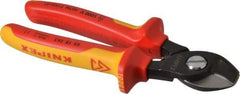 Knipex - 6-1/2" OAL, 1 AWG Capacity, Insulated Cable Cutter Pliers - Standard Head - Makers Industrial Supply