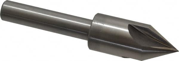 Interstate - 7/8" Head Diam, 1/2" Shank Diam, 4 Flute 60° High Speed Steel Countersink - Makers Industrial Supply