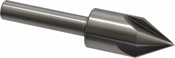 Interstate - 1" Head Diam, 1/2" Shank Diam, 4 Flute 60° High Speed Steel Countersink - Makers Industrial Supply