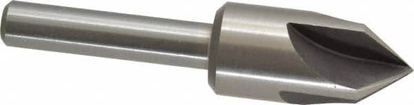 Interstate - 1" Head Diam, 1/2" Shank Diam, 4 Flute 82° High Speed Steel Countersink - Makers Industrial Supply