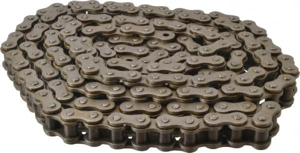 Browning - 3/4" Pitch, ANSI 60H, Heavy Series Roller Chain - Chain No. 60H, 10 Ft. Long, 15/32" Roller Diam, 1/2" Roller Width - Makers Industrial Supply