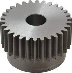 Browning - 12 Pitch, 2-1/2" Pitch Diam, 2.66" OD, 30 Tooth Spur Gear - 1" Face Width, 3/4" Bore Diam, 2-1/4" Hub Diam, 20° Pressure Angle, Steel - Makers Industrial Supply