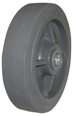 Value Collection - 6 Inch Diameter x 2 Inch Wide, Solid Rubber Caster Wheel - 400 Lb. Capacity, 2-3/16 Inch Hub Length, 1/2 Inch Axle Diameter, Roller Bearing - Makers Industrial Supply