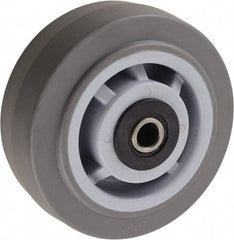 Value Collection - 5 Inch Diameter x 2 Inch Wide, Solid Rubber Caster Wheel - 350 Lb. Capacity, 2-3/16 Inch Hub Length, 1/2 Inch Axle Diameter, Roller Bearing - Makers Industrial Supply