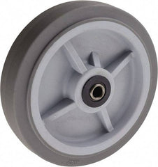 Value Collection - 8 Inch Diameter x 2 Inch Wide, Solid Rubber Caster Wheel - 500 Lb. Capacity, 2-3/16 Inch Hub Length, 1/2 Inch Axle Diameter, Roller Bearing - Makers Industrial Supply