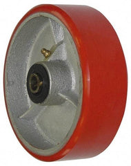 Value Collection - 4 Inch Diameter x 2 Inch Wide, Polyurethane Caster Wheel - 900 Lb. Capacity, 2-3/16 Inch Hub Length, 3/4 Inch Axle Diameter, Roller Bearing - Makers Industrial Supply