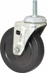 Value Collection - 5" Diam x 1-1/4" Wide x 6-1/8" OAH Stem Mount Swivel Caster - Soft Rubber, 200 Lb Capacity, Plain Bearing, 1/2-13 x 1-1/2" Threaded Stem - Makers Industrial Supply