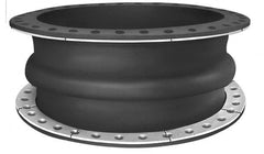 Mercer Rubber - 6" Pipe, Natural Rubber Single Arch Pipe Expansion Joint - 6" Long, 1/2" Extension, 3/4" Compression, 250 Max psi, Flanged - Makers Industrial Supply