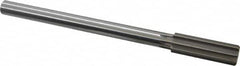 Made in USA - 23/32" High Speed Steel 8 Flute Chucking Reamer - Straight Flute, 0.5615" Straight Shank, 2-1/4" Flute Length, 9" OAL - Makers Industrial Supply