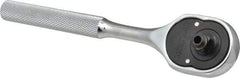 Proto - 3/8" Drive Pear Head Aerospace Ratchet - Chrome Finish, 7" OAL, 24 Gear Teeth, Standard Knurled Handle - Makers Industrial Supply