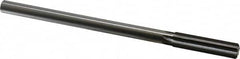 Made in USA - 12.5mm High Speed Steel 6 Flute Chucking Reamer - Straight Flute, 0.4355" Straight Shank, 2" Flute Length, 8" OAL - Makers Industrial Supply