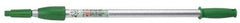 Unger - 96" Long x 1" Diam Aluminum Handle for Unger Products - Threaded Connection, Silver, Telescoping - Makers Industrial Supply