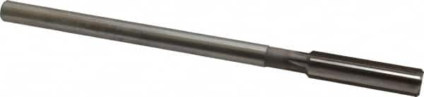 Chucking Reamer: 15/32″ Dia, 7″ OAL, 1-3/4″ Flute Length, Straight Shank, High Speed Steel RH