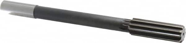 Interstate - 57/64" High Speed Steel Chucking Reamer - Straight Flute, 3/4" Straight Shank, 2-5/8" Flute Length, 10" OAL - Makers Industrial Supply