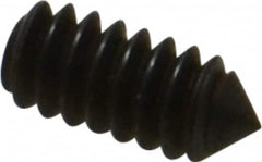 Value Collection - #4-40 UNC, 1/4" OAL, Cone Point Set Screw - Grade 8 Alloy Steel, 0.05" Key - Makers Industrial Supply