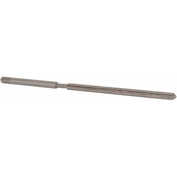 Made in USA - 3/32" Diam, Straight Shank, 1-1/4" Flute, Hand Reamer - Makers Industrial Supply