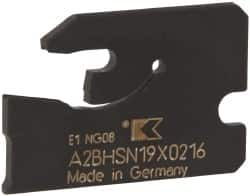 Kennametal - 3/4" Blade Height, 0.0787" Blade Width, 1" OAL, Neutral Cut, Single End Indexable Cut-Off Blade - 16mm Max Depth of Cut, A2BHSN Blade - Makers Industrial Supply