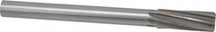 Made in USA - 1" High Speed Steel 8 Flute Chucking Reamer - Spiral Flute, 7/8" Straight Shank, 2-3/4" Flute Length, 10-1/2" OAL - Makers Industrial Supply