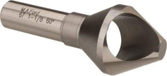 M.A. Ford - 1-1/8" Head Diam, 1/2" Shank Diam, 0 Flute 60° High Speed Steel Countersink - Bright Finish, 2-7/8" OAL, Single End, Straight Shank, Right Hand Cut - Makers Industrial Supply