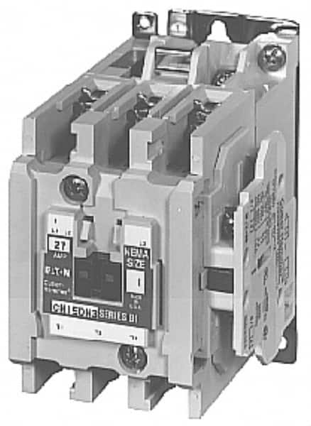 Eaton Cutler-Hammer - 3 Pole, 110 VAC at 50 Hz, 120 VAC at 60 Hz and 600 Volt, 9 Continuous Amp, 1 hp, Open NEMA Combination Starter - ABS Type Approved, cUL Listed, NEMA ICS 2-1993, UL Listed - Makers Industrial Supply