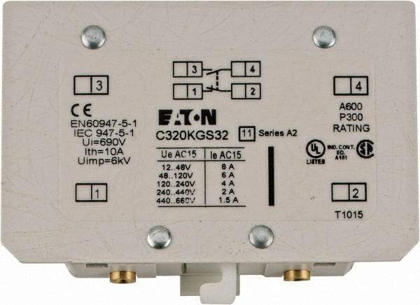 Eaton Cutler-Hammer - Starter Auxiliary Contact - For Use with 100-400A Contactors - Makers Industrial Supply