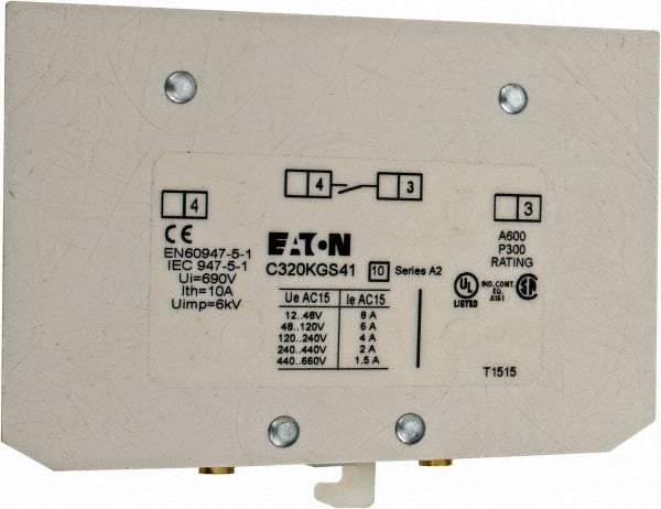 Eaton Cutler-Hammer - Starter Auxiliary Contact - For Use with 100-400A Contactors - Makers Industrial Supply