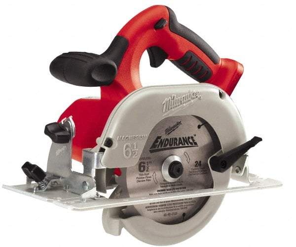 Milwaukee Tool - 28 Volt, 6-1/2" Blade, Cordless Circular Saw - 4,200 RPM, Lithium-Ion Batteries Not Included - Makers Industrial Supply