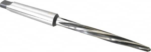 Interstate - 7/16" Reamer Diam, 7/32" Small End Diam, 2MT Morse Taper Shank, 4-3/8" Flute, Bridge Reamer - Makers Industrial Supply