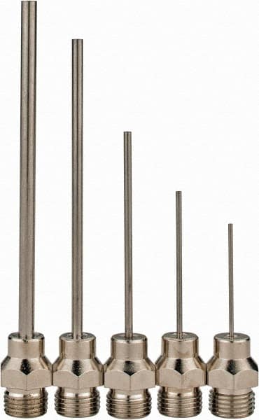 Value Collection - Blow Gun 5 Piece Needle Set - 1/8 MPT, 1-3/16, 1-3/4, 15/16, 2-15/32 & 2-3/4" Long - Makers Industrial Supply