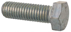 Made in North America - 1/2-13 UNC, 1-5/8" Length Under Head Hex Head Cap Screw - Partially Threaded, Grade 5 Steel, Zinc-Plated Finish, 3/4" Hex - Makers Industrial Supply