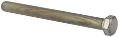 Made in North America - 1/2-20 UNF, 5-1/2" Length Under Head Hex Head Cap Screw - Fully Threaded, Grade 5 Steel, Zinc-Plated Finish, 3/4" Hex - Makers Industrial Supply