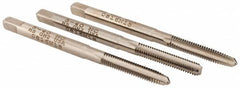 Hertel - #5-40 UNC, 3 Flute, Bottoming, Plug & Taper, Bright Finish, High Speed Steel Tap Set - 1-15/16" OAL, 2B/3B Class of Fit - Makers Industrial Supply