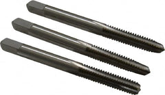 Hertel - #12-24 UNC, 4 Flute, Bottoming, Plug & Taper, Bright Finish, High Speed Steel Tap Set - 2-3/8" OAL, 2B/3B Class of Fit - Makers Industrial Supply