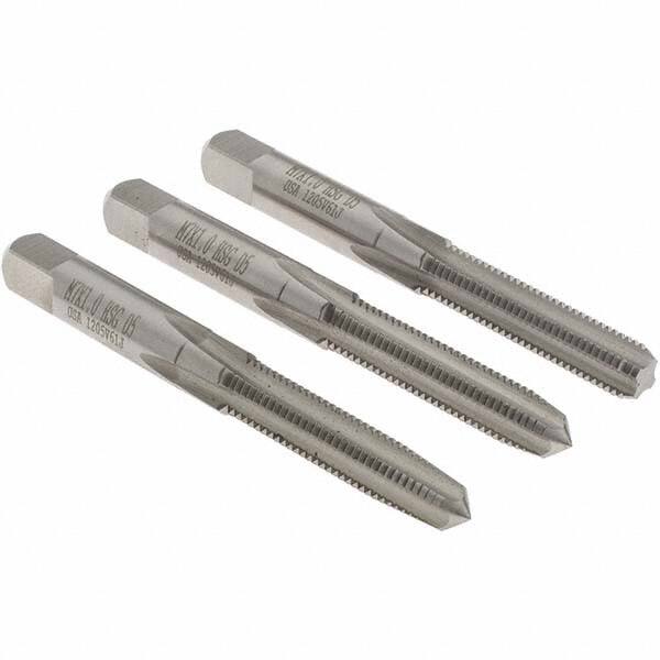 Hertel - M7x1.00, D5, 4 Flutes, Bottoming, Plug, Taper Chamfer, Bright Finish, High Speed Steel Tap Set - 6H Class of Fit - Makers Industrial Supply