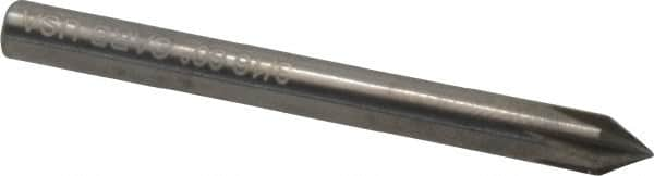 Hertel - 3/16" Head Diam, 3/16" Shank Diam, 6 Flute 60° Solid Carbide Countersink - Bright Finish, 1-1/2" OAL, Single End, Straight Shank, Right Hand Cut - Makers Industrial Supply