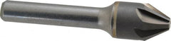 Hertel - 5/8" Head Diam, 3/8" Shank Diam, 6 Flute 60° Solid Carbide Countersink - Makers Industrial Supply