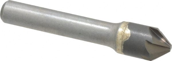 Hertel - 1/2" Head Diam, 3/8" Shank Diam, 6 Flute 82° Solid Carbide Countersink - Makers Industrial Supply