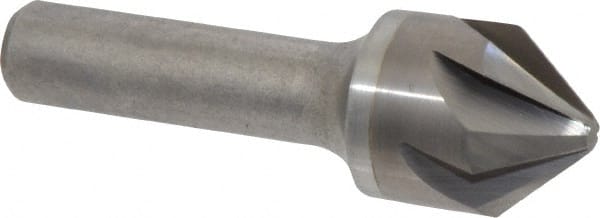 Hertel - 7/8" Head Diam, 1/2" Shank Diam, 6 Flute 82° Solid Carbide Countersink - Makers Industrial Supply