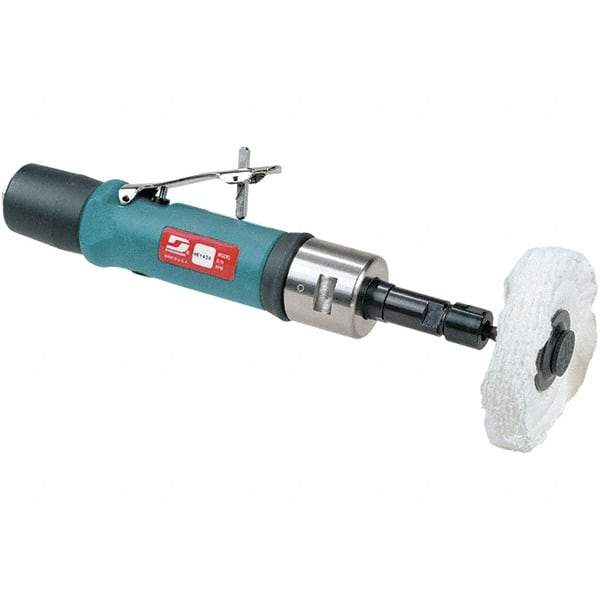 Dynabrade - 1/4" Collet, Straight Handle, Air Straight Die Grinder - 3,400 RPM, Rear Exhaust, 35 CFM, 0.7 hp, 90 psi, 1/4 NPT Inlet - Makers Industrial Supply