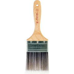 Wooster Brush - 3" Flat Nylon/Polyester Varnish Brush - 3-3/16" Bristle Length, 6-1/2" Maple Beavertail Handle - Makers Industrial Supply