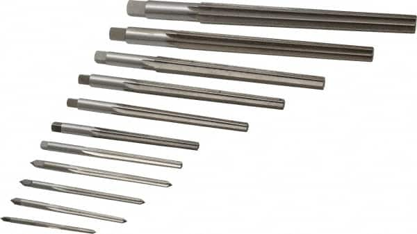 Interstate - #10 to #0 Pin, Straight Shank, Taper Pin Reamer Set - Makers Industrial Supply