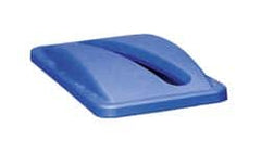 Rubbermaid - Rectangle Lid for Use with 15-7/8 Gal Rectangular Recycle Containers - Blue, Plastic, For 3540, 3541 & 3554 - Makers Industrial Supply